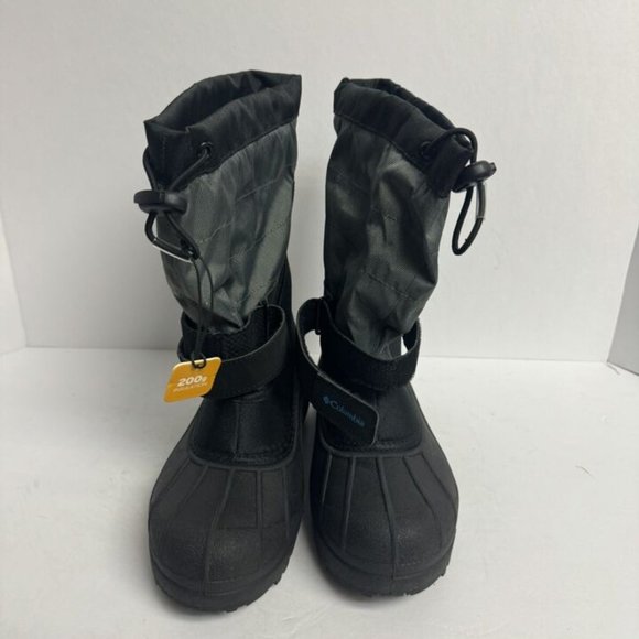 Columbia Powderbug Plus II Snow Boot Black Size 4 M Big Kid - Picture 3 of 6